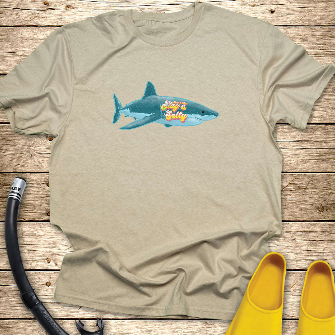 Keep Calm and Stay Salty Shark T-Shirt