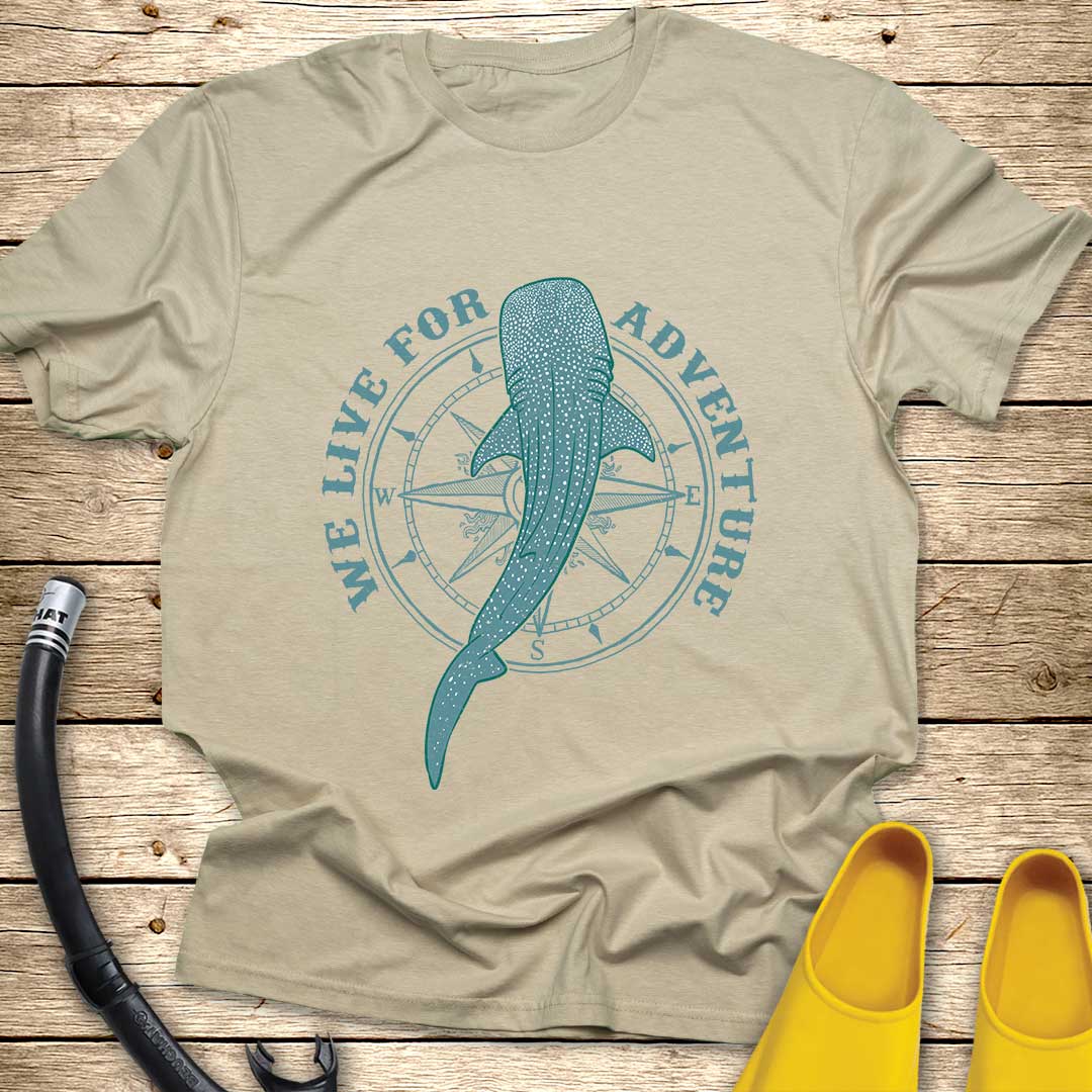 We Live For Adventure Shark Whale T-Shirt
