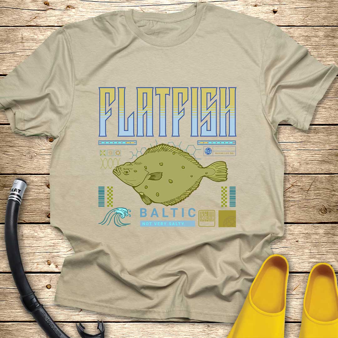 Flatfish T-Shirt — Coastal Fishing Tee for Anglers & Ocean Lovers