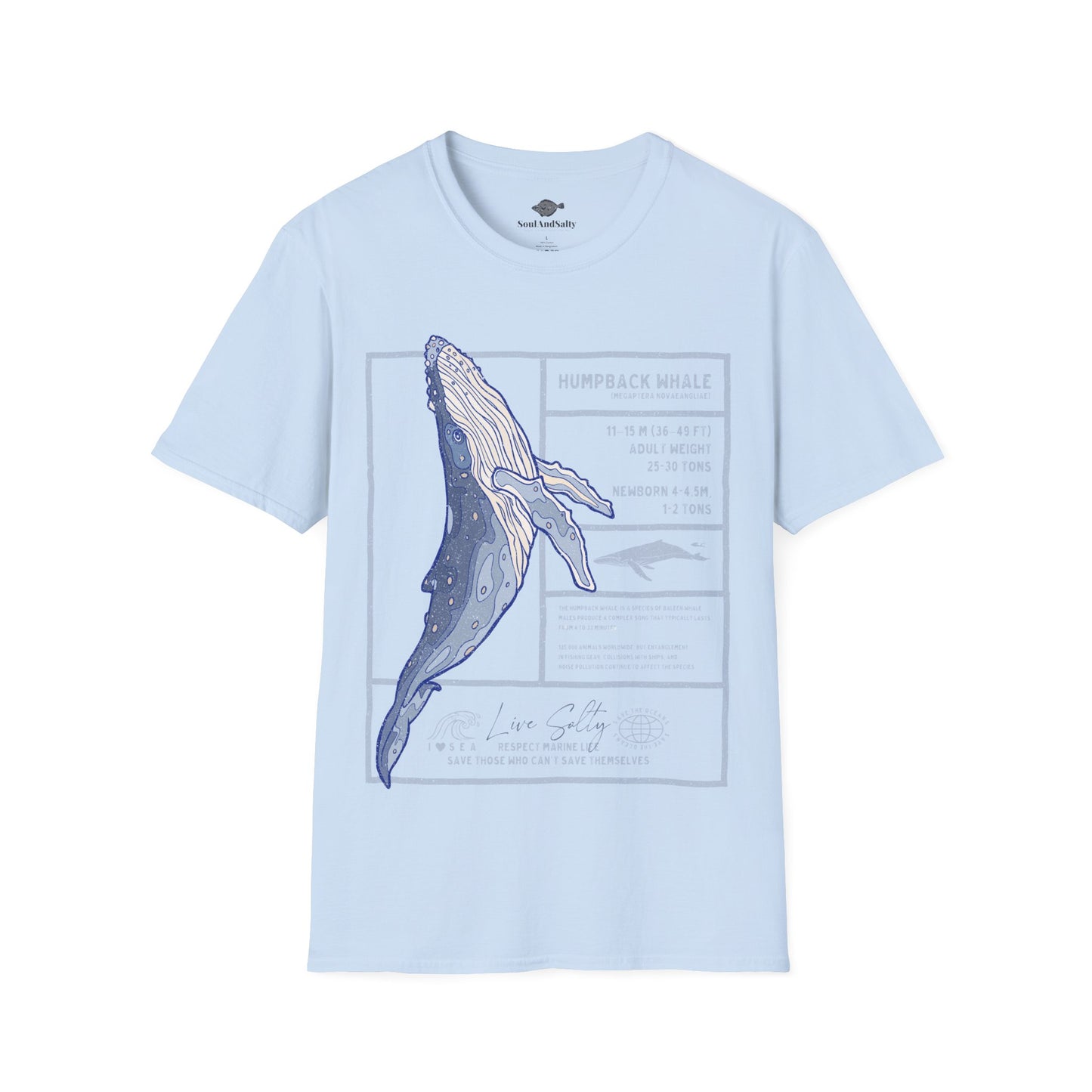 Humpback Whale Diagram Tee
