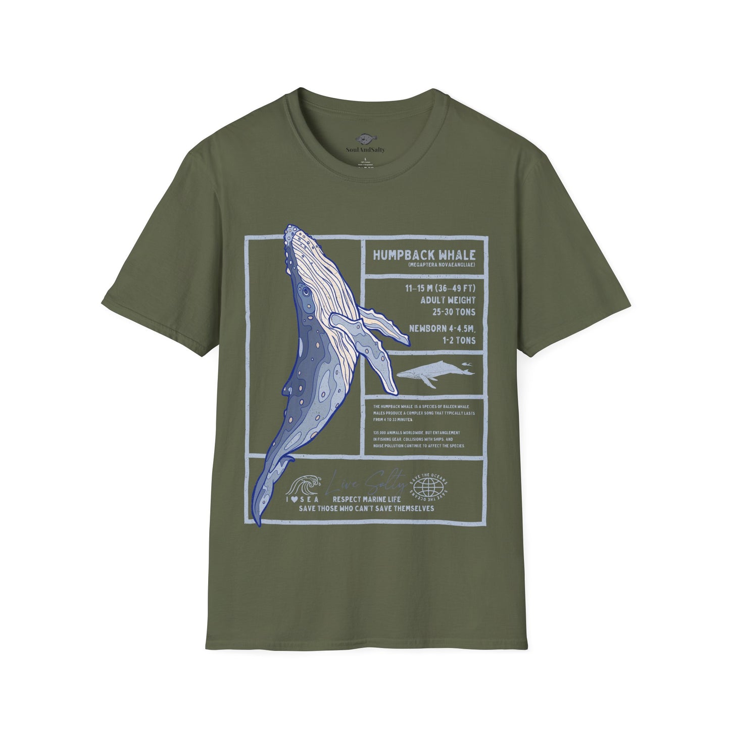 Humpback Whale Diagram Tee