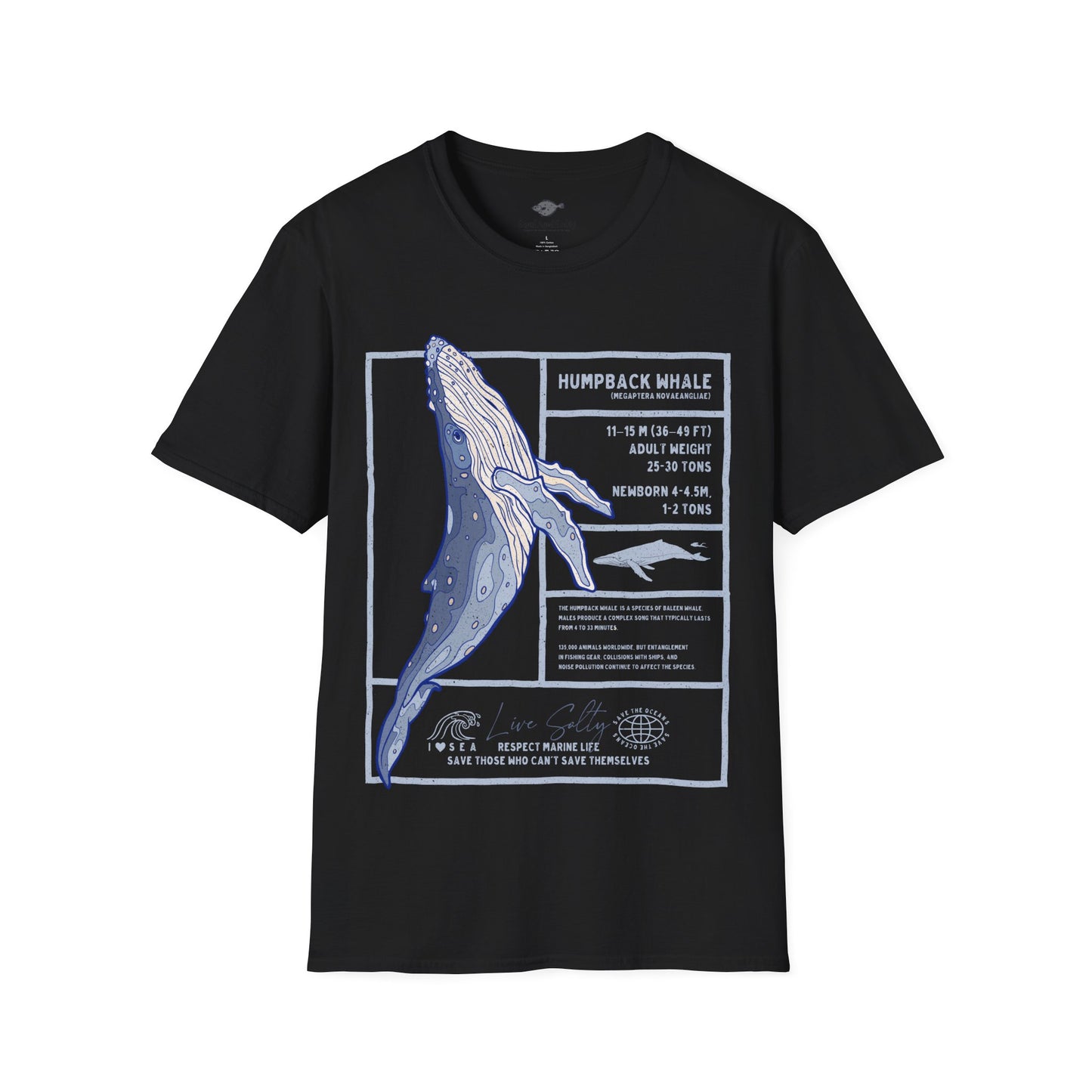 Humpback Whale Diagram Tee