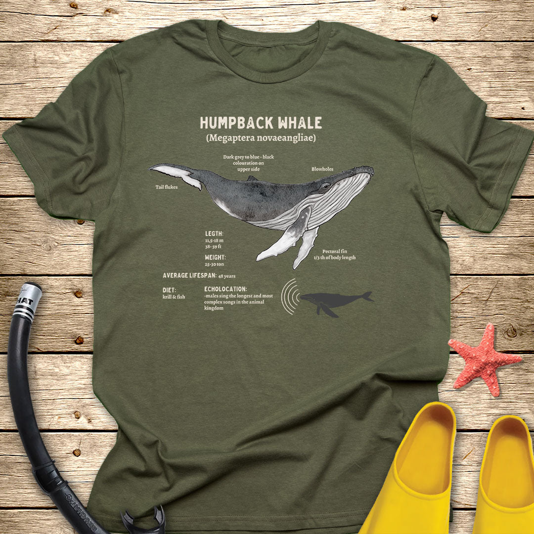 Humpback Whale Diagram Tee
