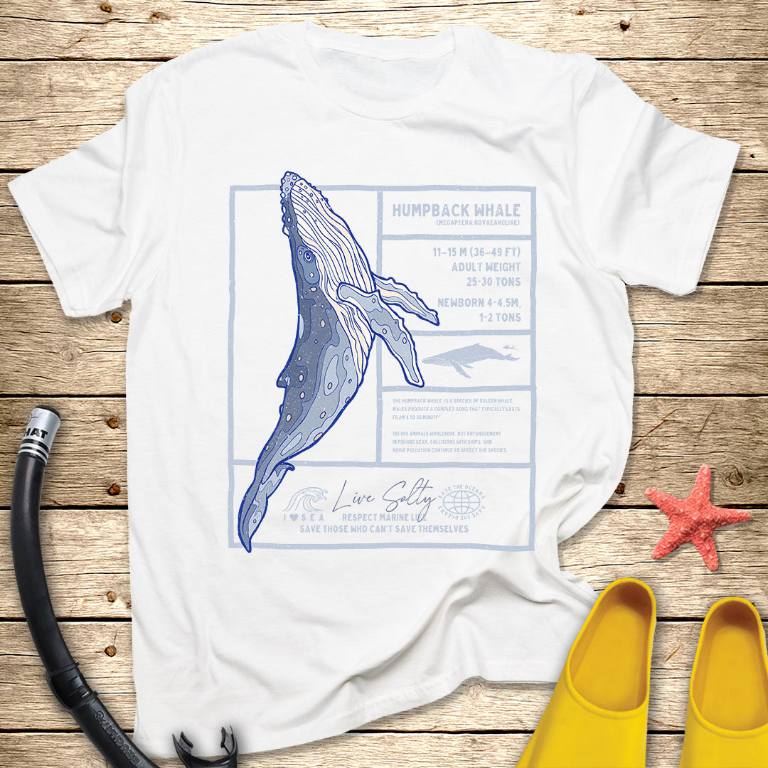 Humpback Whale Diagram Tee