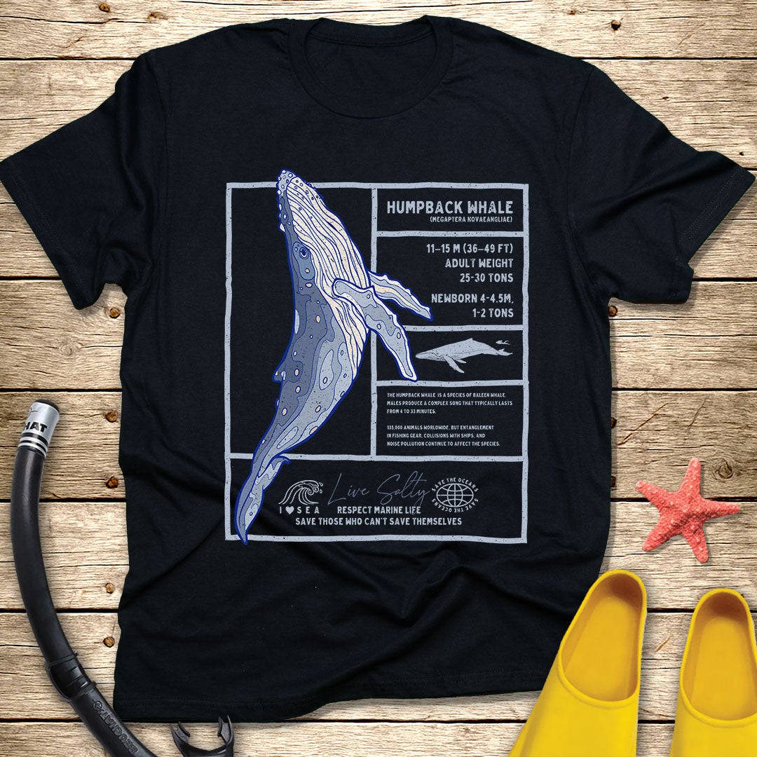Humpback Whale Diagram Tee