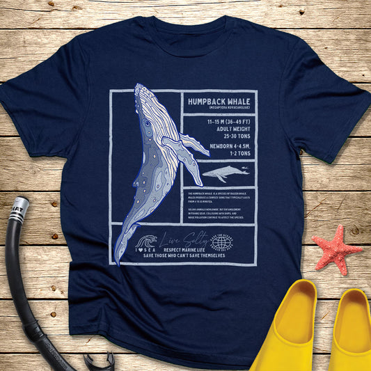 Humpback Whale Diagram Tee