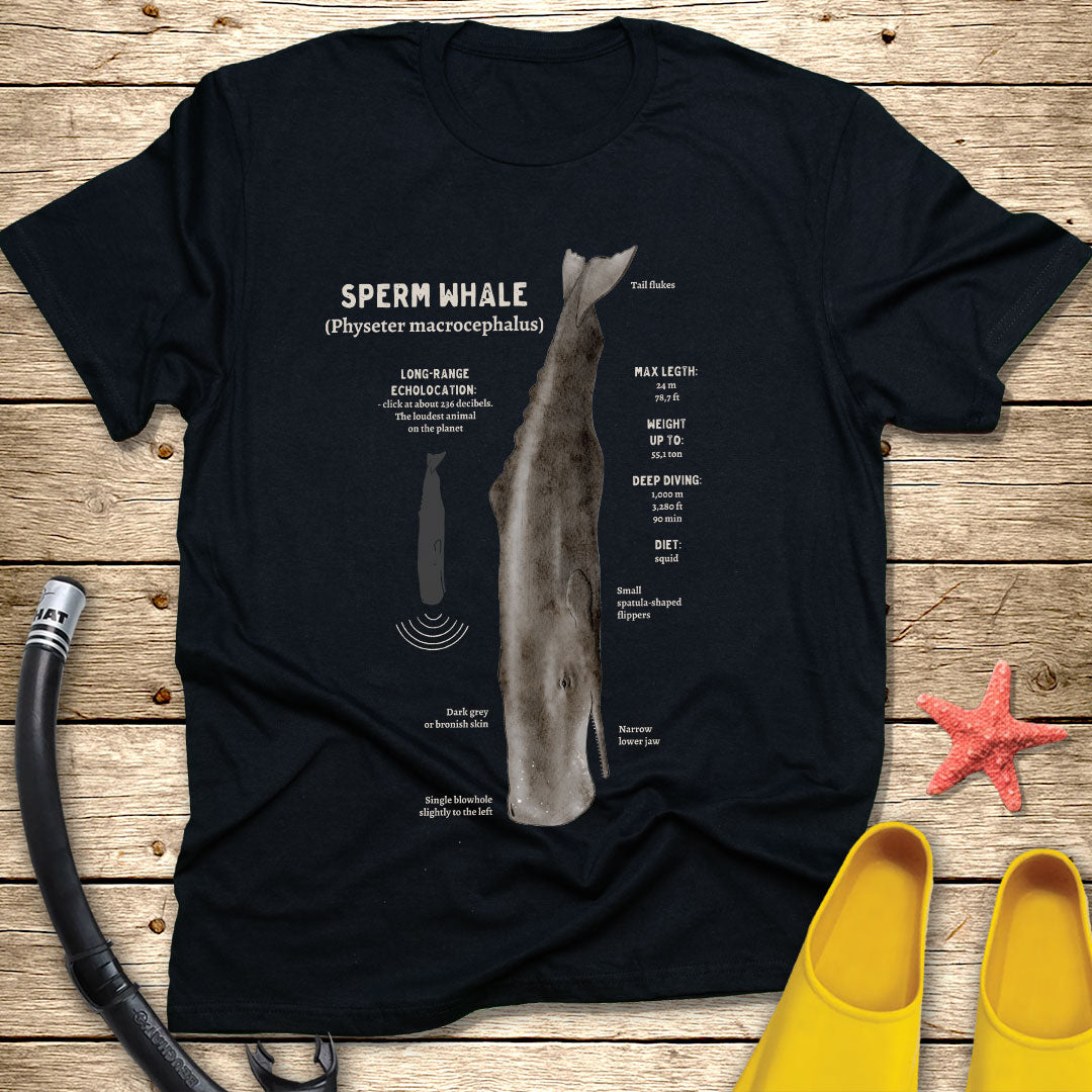 Spearm Whale Diagram Tee