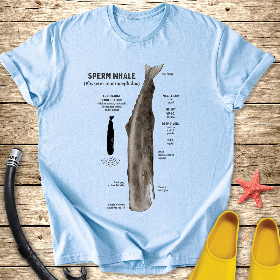 Spearm Whale Diagram Tee