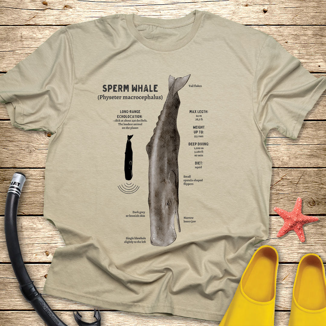 Spearm Whale Diagram Tee