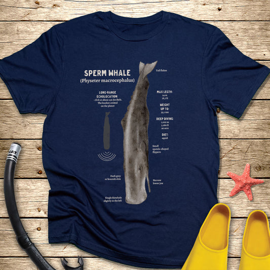 Spearm Whale Diagram Tee