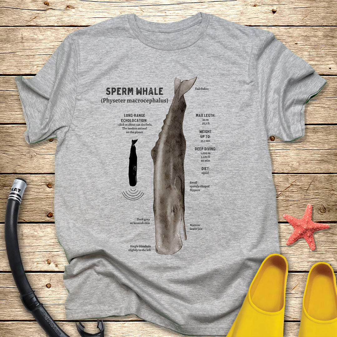 Spearm Whale Diagram Tee