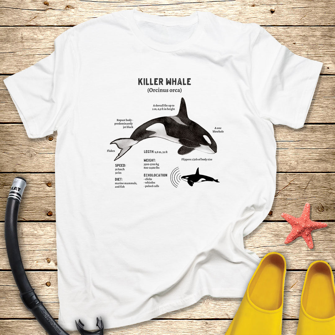 Orca Diagram Marine Life Tee