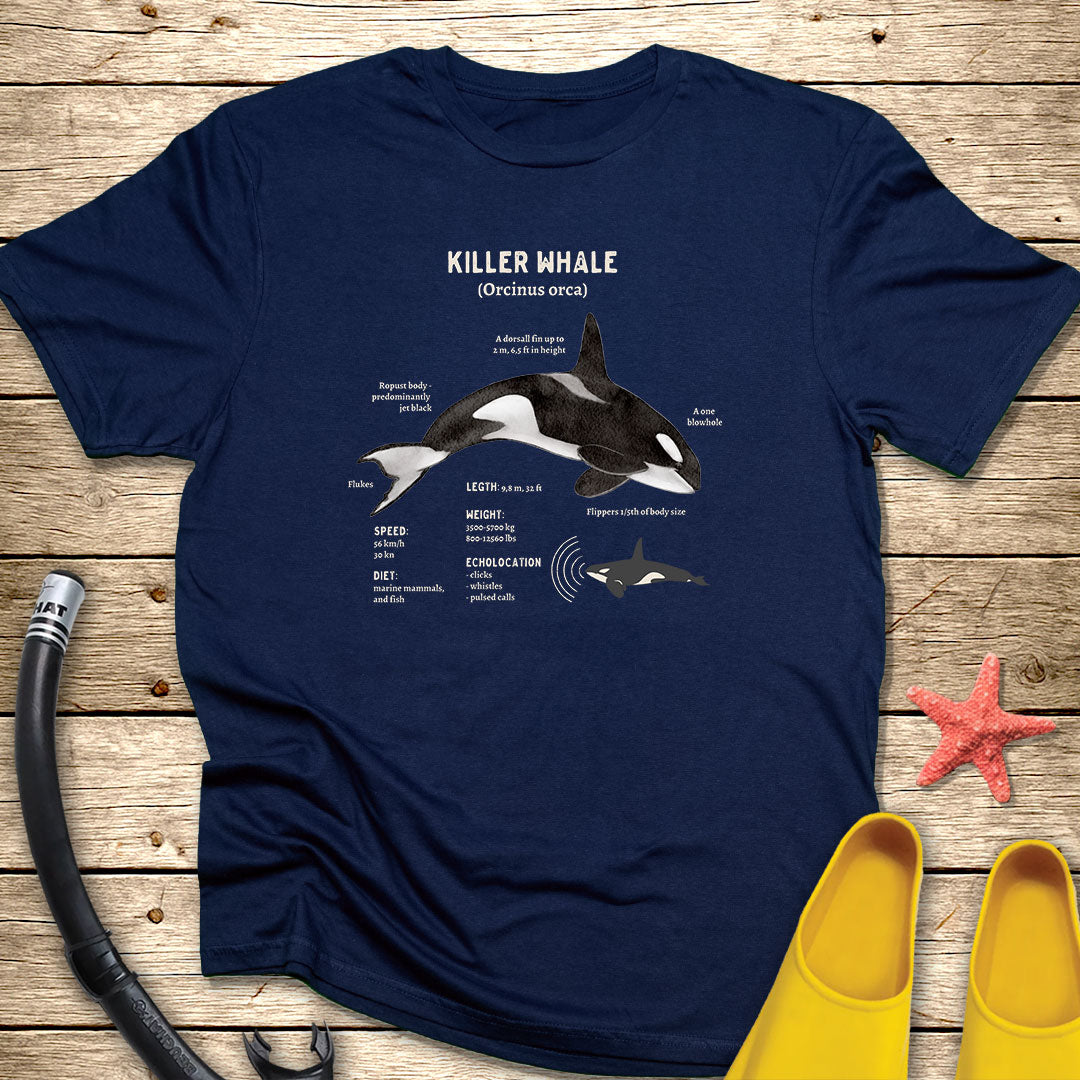 Orca Diagram Marine Life Tee
