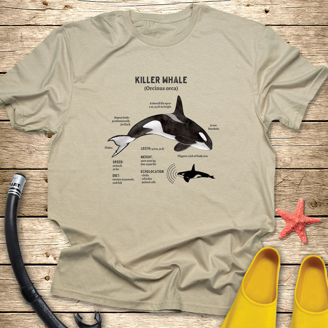Orca Diagram Marine Life Tee