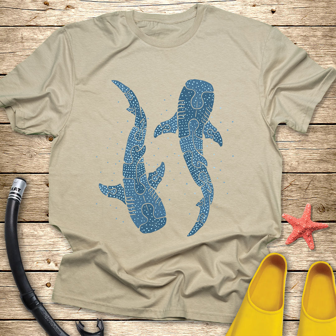 Minimalist Puzzle Whale Sharks T-Shirt