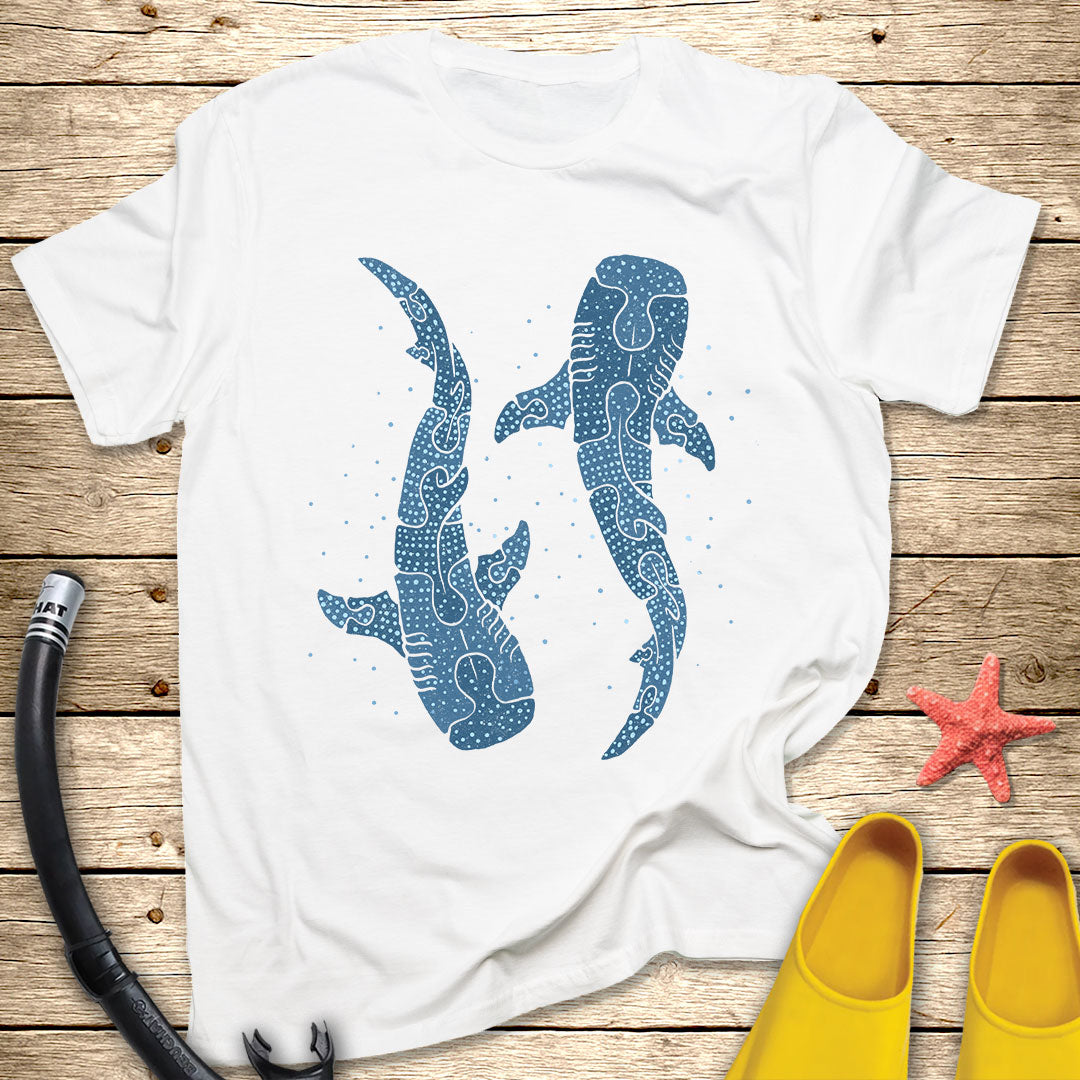 Minimalist Puzzle Whale Sharks T-Shirt