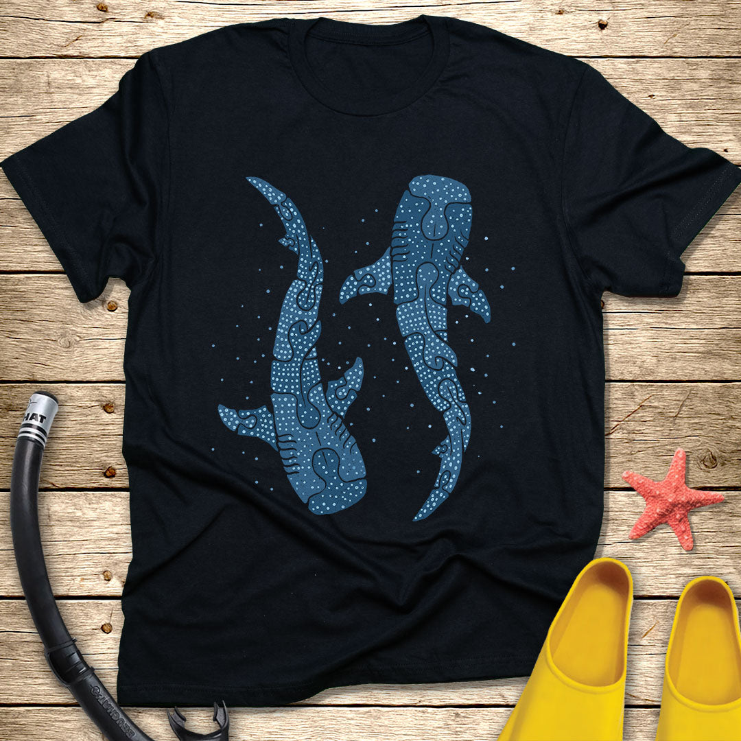 Minimalist Puzzle Whale Sharks T-Shirt