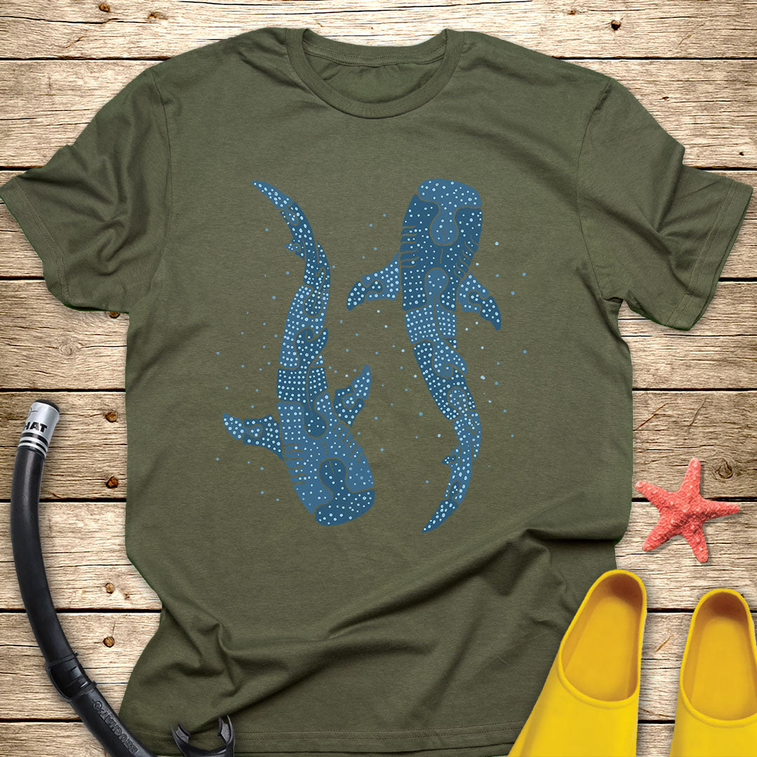 Minimalist Puzzle Whale Sharks T-Shirt