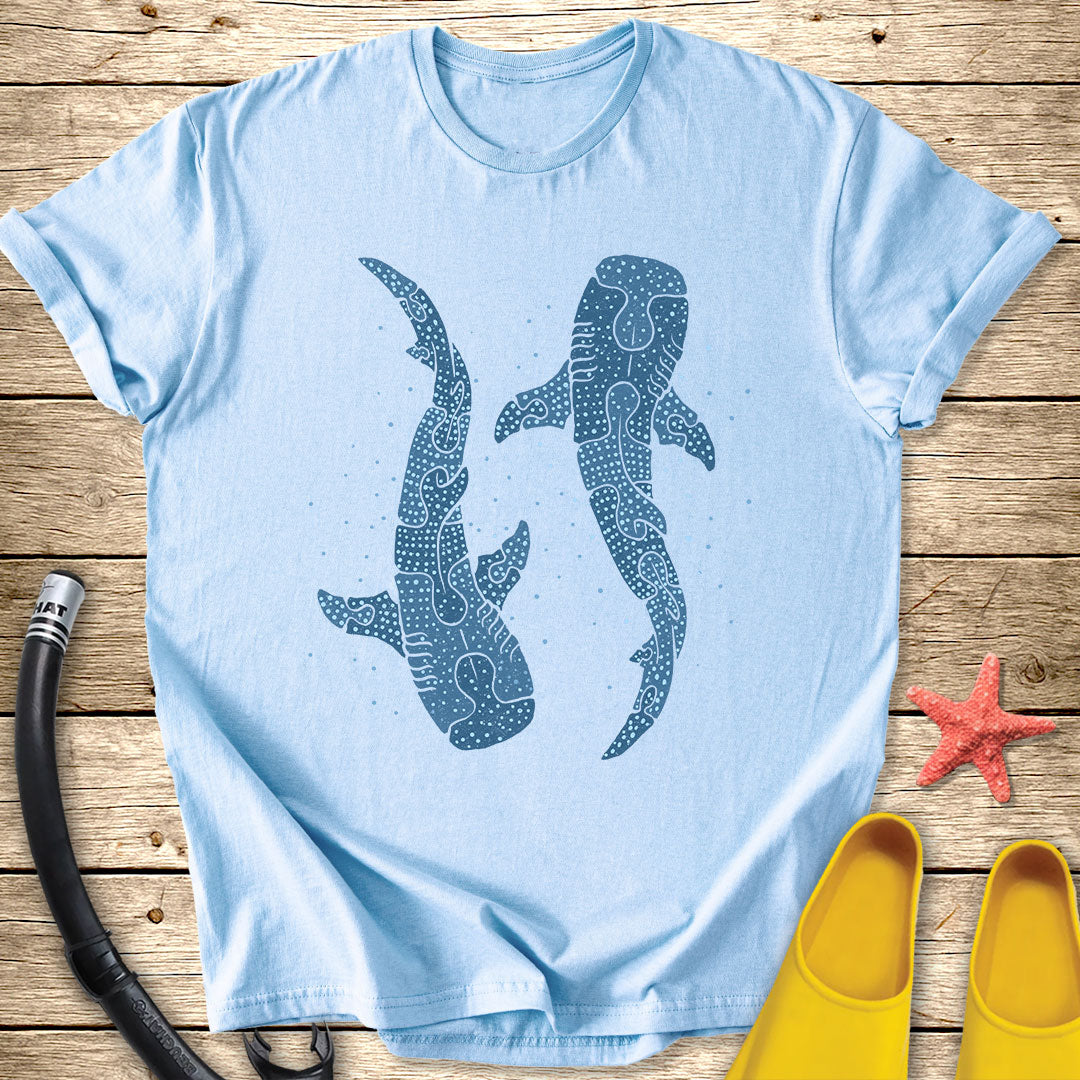 Minimalist Puzzle Whale Sharks T-Shirt