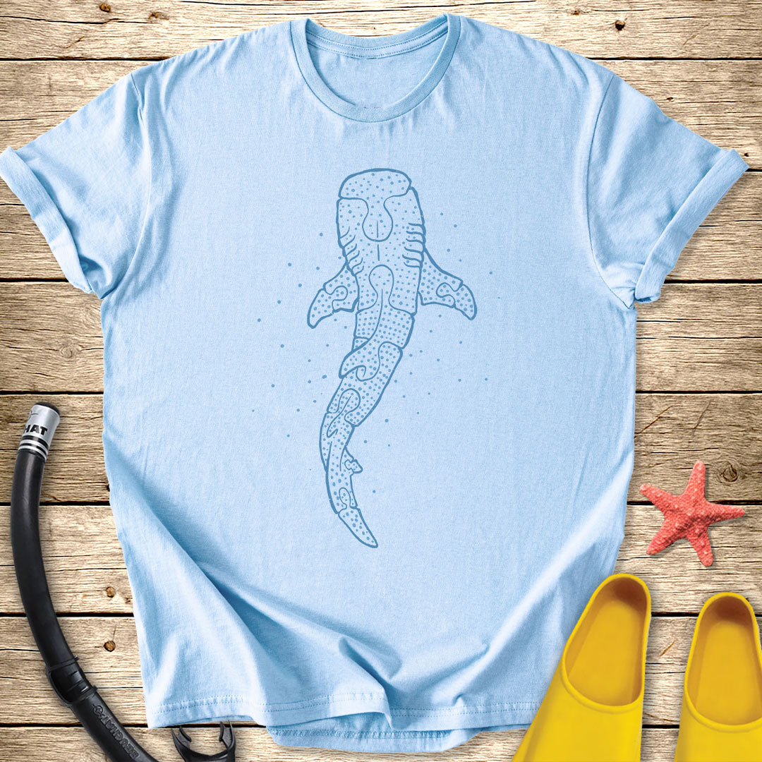 Minimalist Puzzle Whale Shark T-Shirt