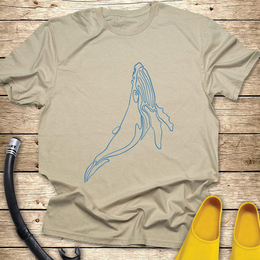 Humpback Whale Line Art T-Shirt