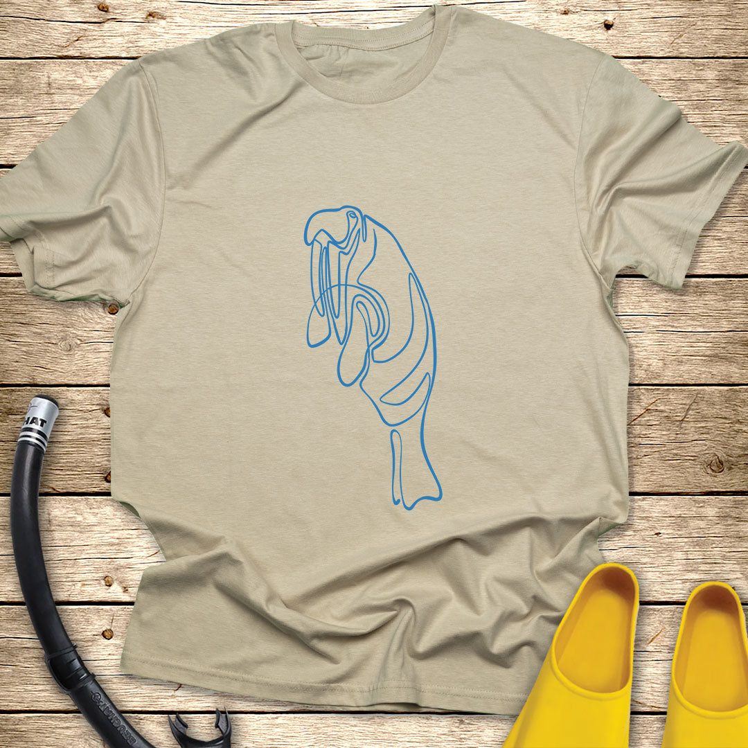 Walrus Line Art T-Shirt