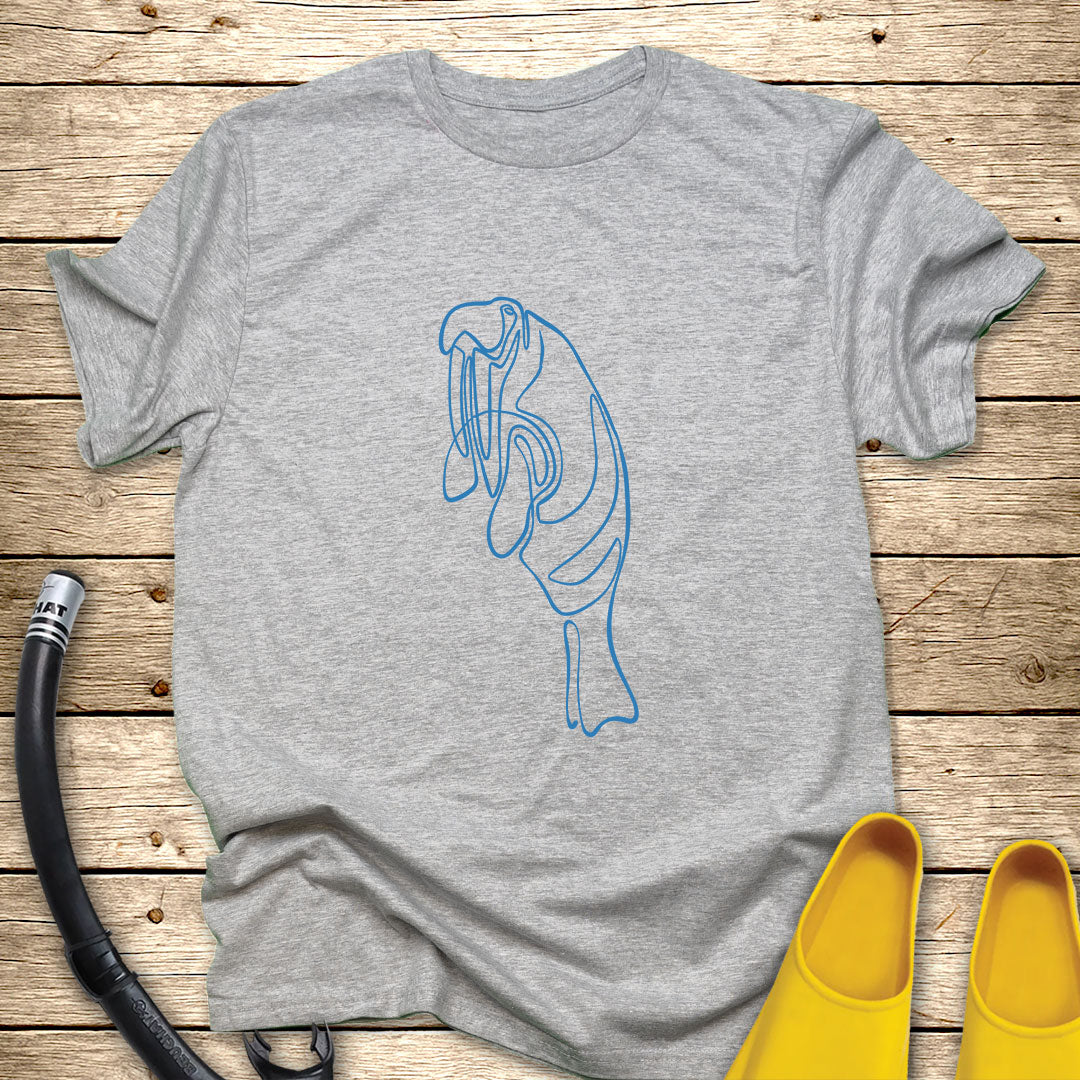 Walrus Line Art T-Shirt