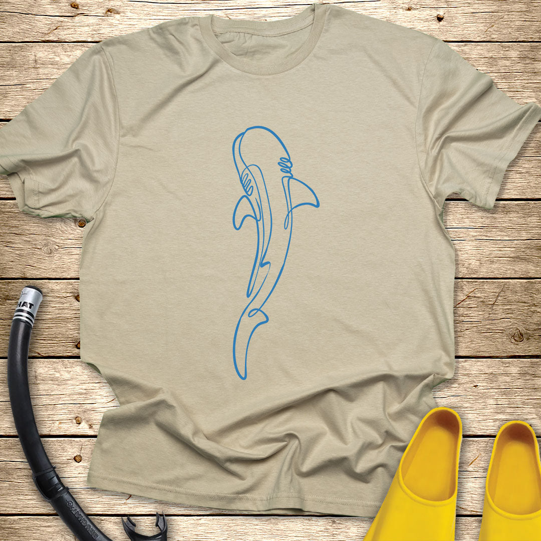 Whale Shark Line Art T-Shirt