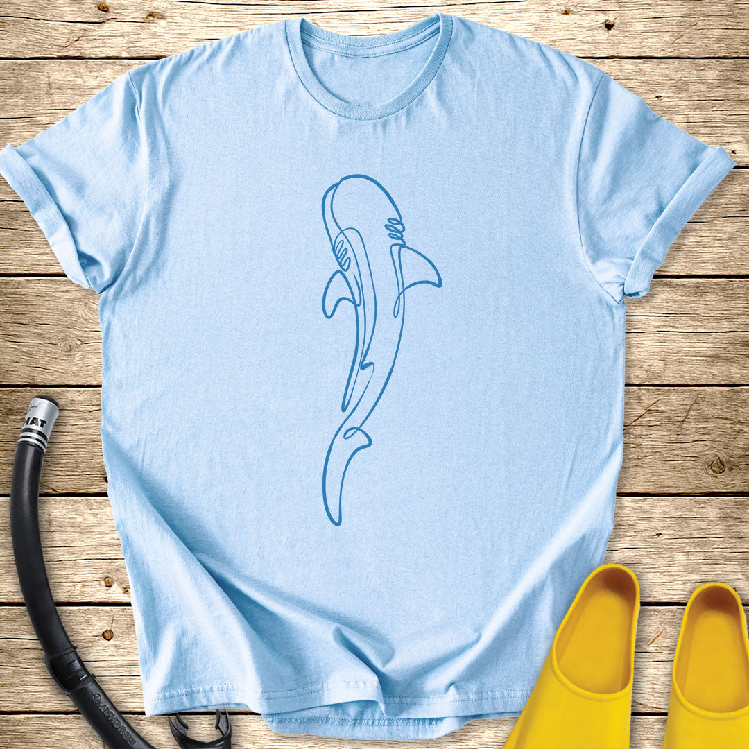 Whale Shark Line Art T-Shirt
