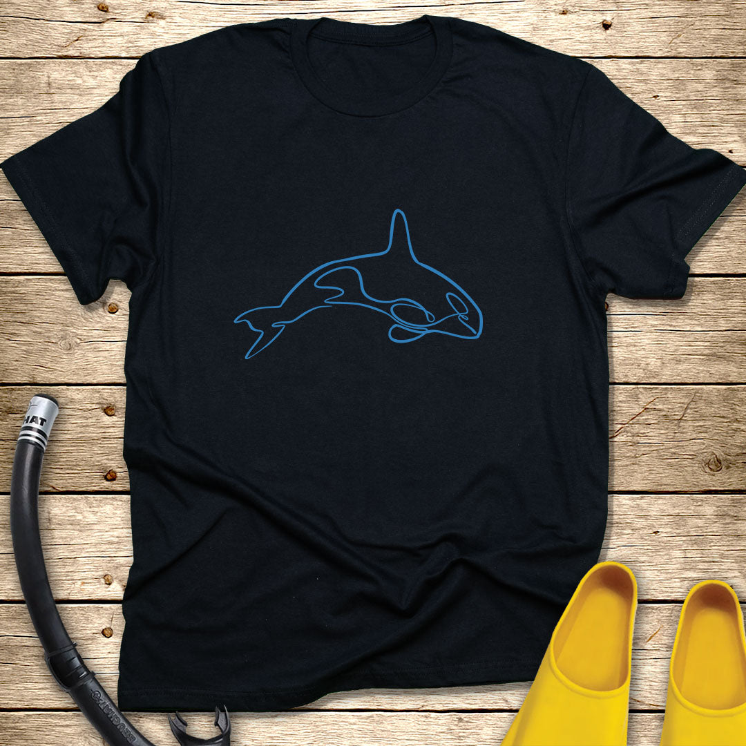 Orca Line Art T-Shirt