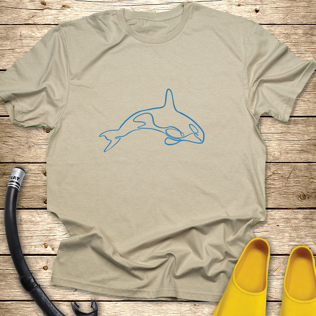 Orca Line Art T-Shirt