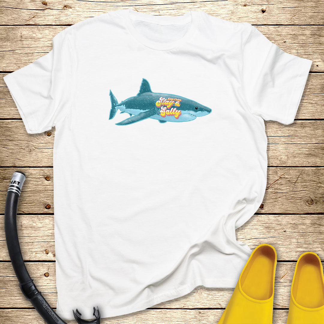 Keep Calm and Stay Salty Shark T-Shirt
