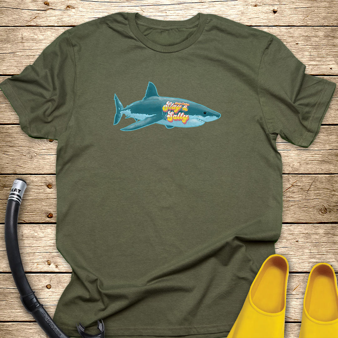 Keep Calm and Stay Salty Shark T-Shirt