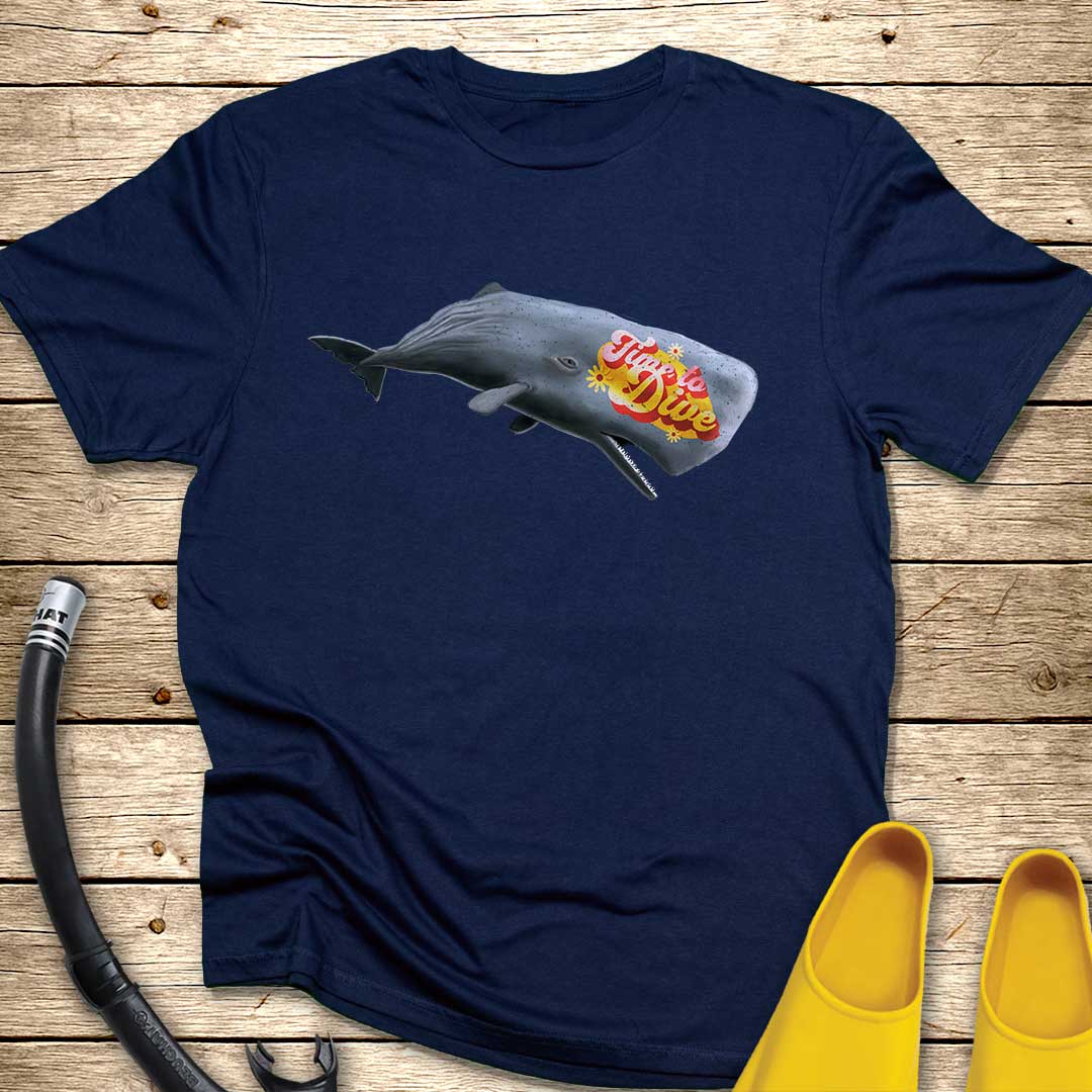Time To Dive Whale T-Shirt T-Shirt