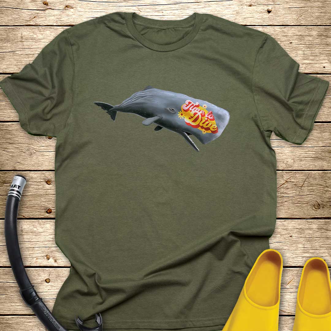 Time To Dive Whale T-Shirt T-Shirt