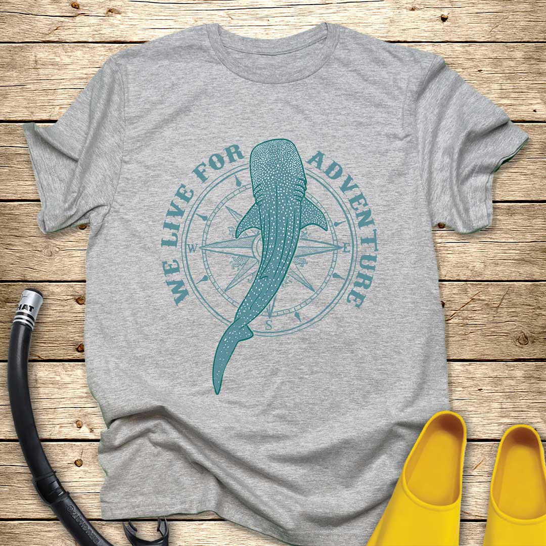 We Live For Adventure Shark Whale T-Shirt