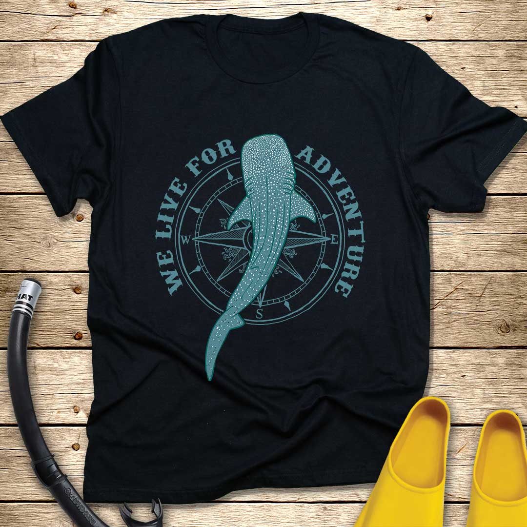 We Live For Adventure Shark Whale T-Shirt