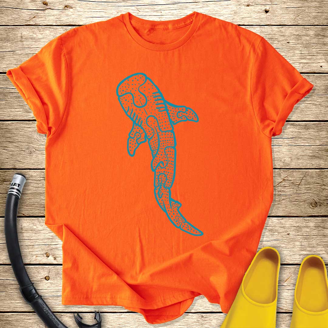 Shark & Whale Puzzle T-Shirt — Marine Animal Jigsaw Tee