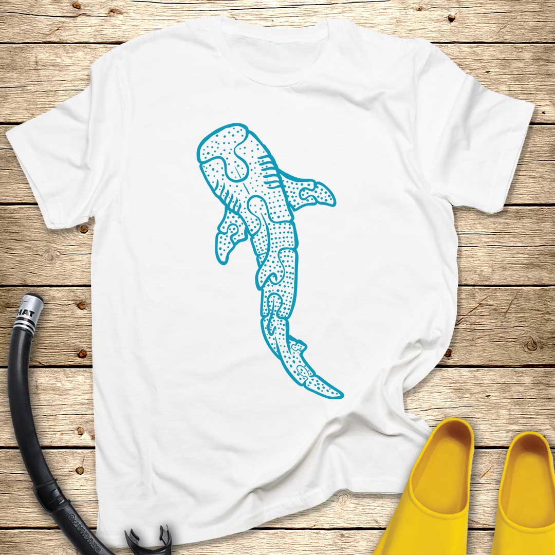 Shark & Whale Puzzle T-Shirt — Marine Animal Jigsaw Tee