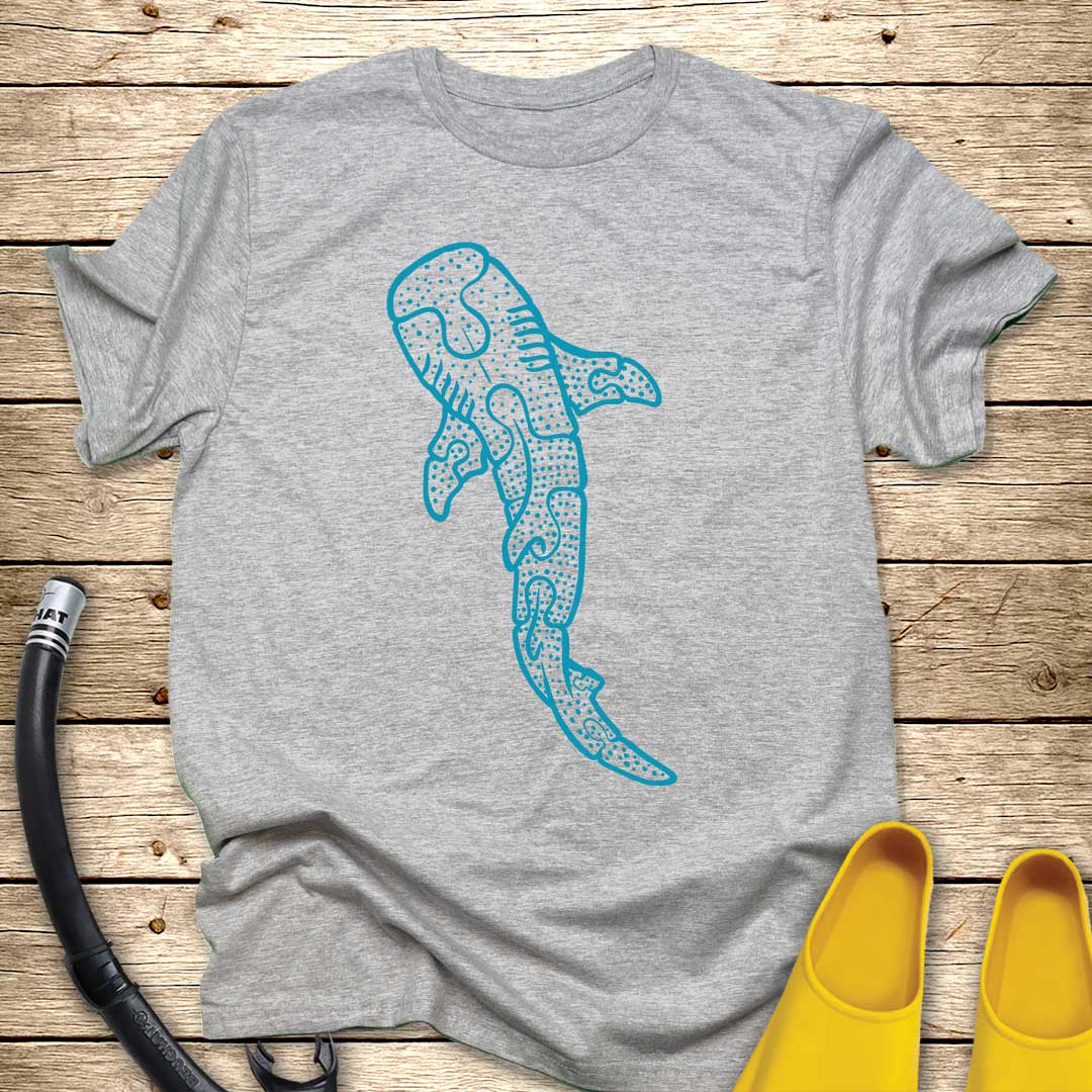 Shark & Whale Puzzle T-Shirt — Marine Animal Jigsaw Tee