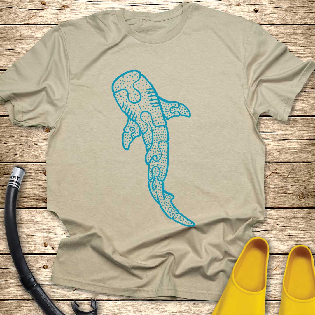 Shark & Whale Puzzle T-Shirt — Marine Animal Jigsaw Tee