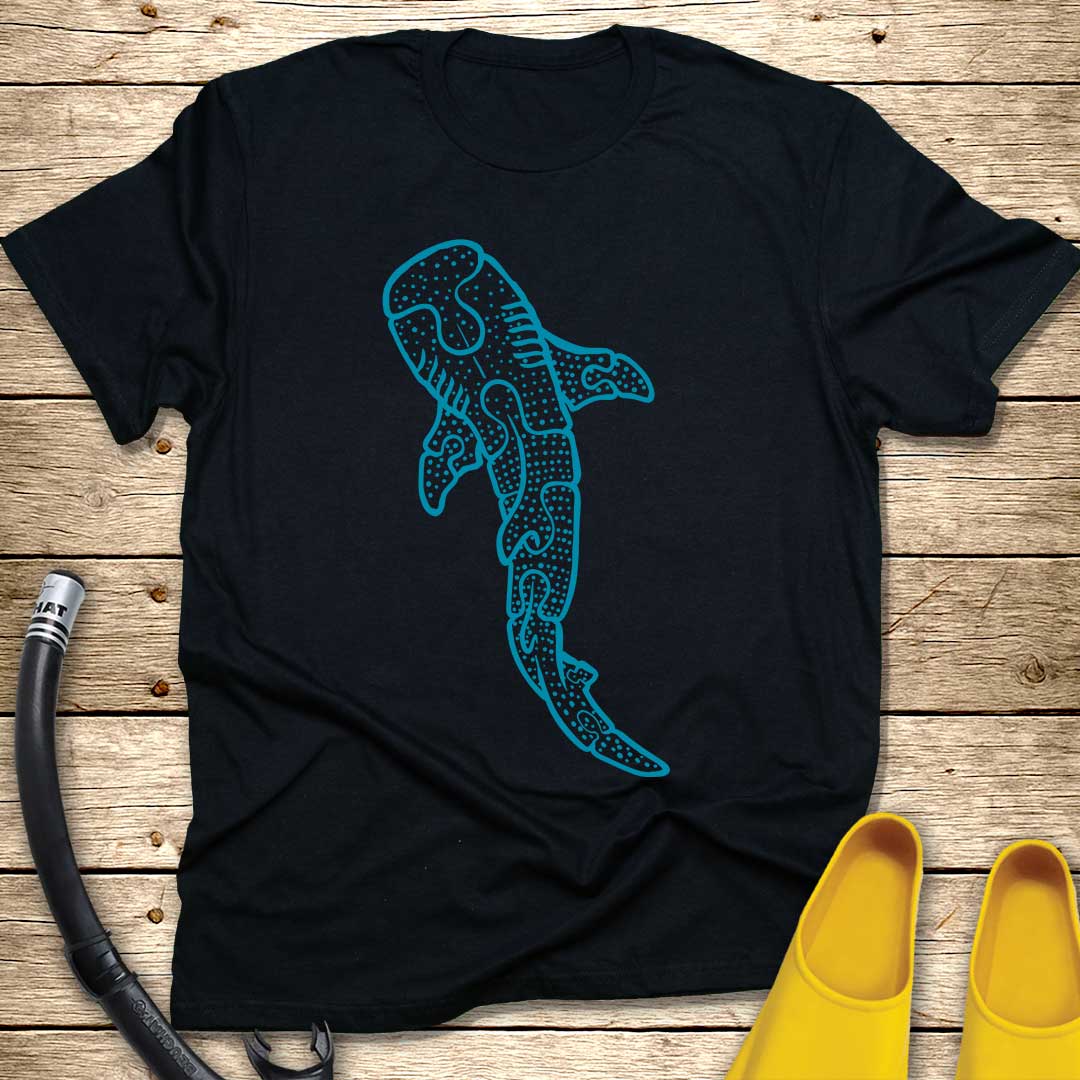 Shark & Whale Puzzle T-Shirt — Marine Animal Jigsaw Tee
