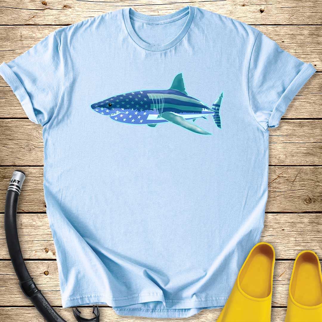 USA Shark T-Shirt — Patriotic Shark Graphic Tee