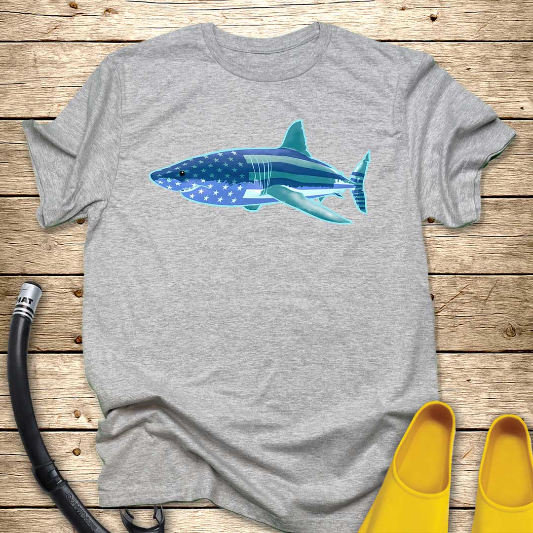 USA Shark T-Shirt — Patriotic Shark Graphic Tee