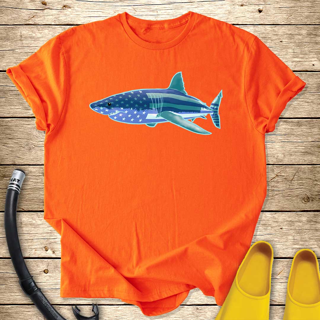 USA Shark T-Shirt — Patriotic Shark Graphic Tee
