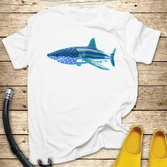 USA Shark T-Shirt — Patriotic Shark Graphic Tee