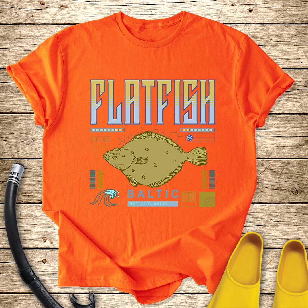 Flatfish T-Shirt — Coastal Fishing Tee for Anglers & Ocean Lovers