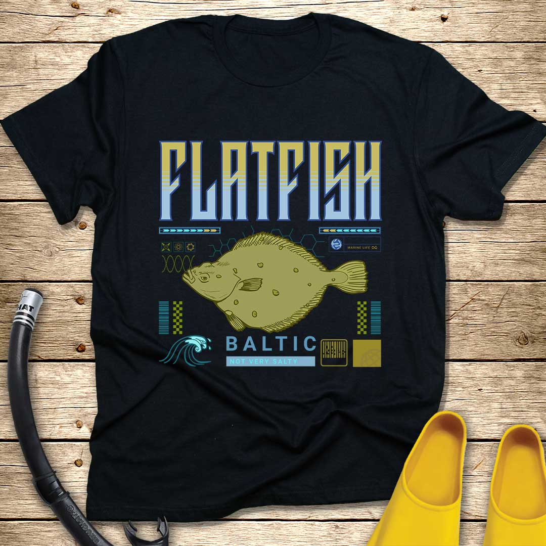 Flatfish T-Shirt — Coastal Fishing Tee for Anglers & Ocean Lovers