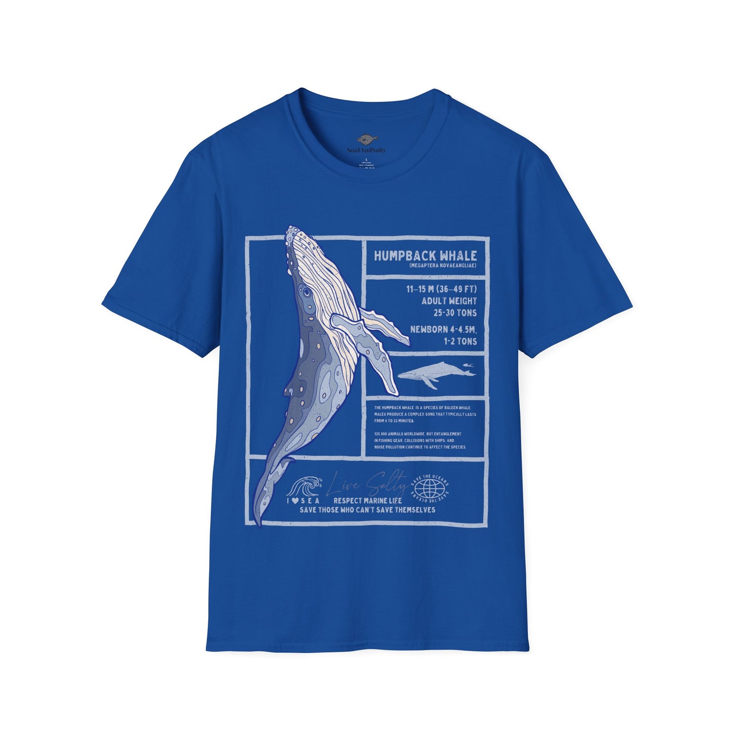 Humpback Whale Diagram Tee
