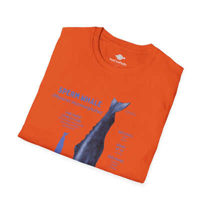 Blue Spearm Whale Diagram Tee